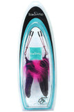 Multicolor Feathered Pink Tweezer Clamps