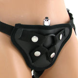 Vibrating Leather Strap-On Harness