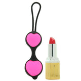 Silicone Kegal Balls in Black/Pink