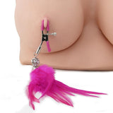 Fetish Fantasy Fancy Feather Nipple Clamps in Pink