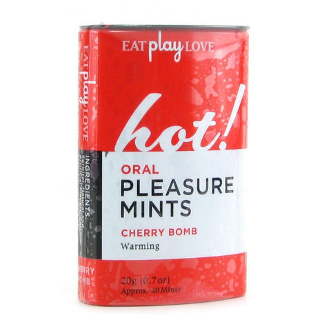 Oral Pleasure Warming Mints .7oz/20g in Cherry Bomb