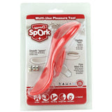 Spork Multi-Use Vibrating Silicone Pleasure Tool in Red