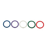 Rubber 1.25 Inch C-Ring 5 Pack in Rainbow