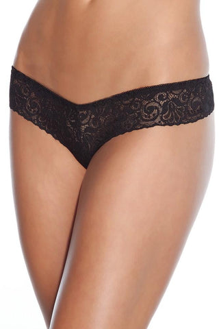 Black Lace Pearl Crotch Panty in OSXL