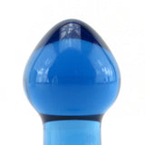 Crystal Premium Glass Small Butt Plug in Blue