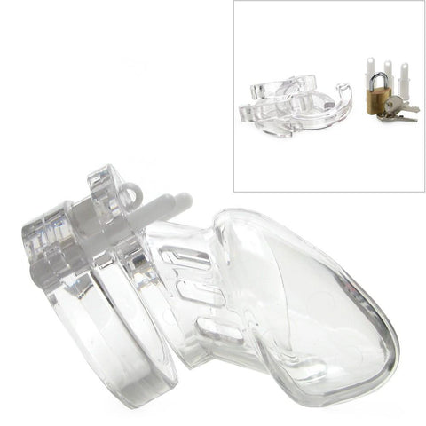 CB-6000S Male Chastity Device Clear in 2 1/2 Inch