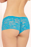 Bright Blue Lace Boyshort in XL