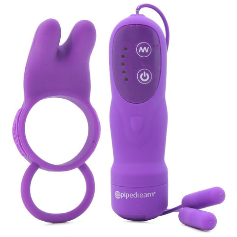 Twin Teazer Vibrating Rabbit Cock Ring in Purple
