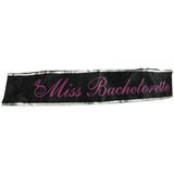 Miss Bachelorette Glow in the Dark Sash in Black