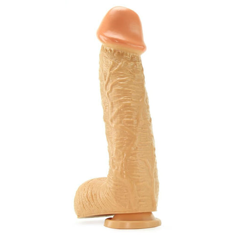 All American Ultra Whoppers 11" Curved Head Dildo in Flesh