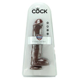 King Cock 11" Cock with Balls in Brown