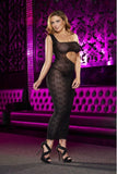 Black Lace Evening Gown in OSXL