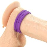 Max-Width Silicone Cock Rings in Purple