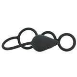 Triple Threat Silicone Tri-Cock Ring & Anal Plug