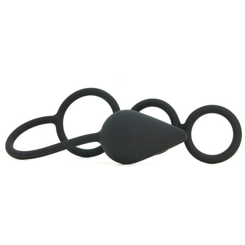 Triple Threat Silicone Tri-Cock Ring & Anal Plug