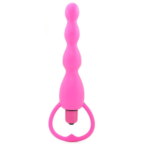 Climax Silicone Vibrating Bum Beads in Pink