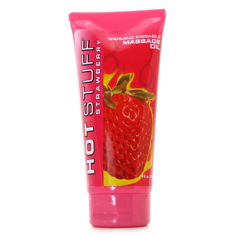 Hot Stuff Warming Massage Oil 6oz/177ml in Strawberry