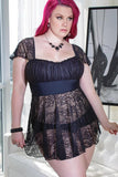 Stretch Lace Babydoll in 1X/2X