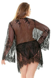 Bella Kimono Lace Robe in 2X