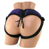 Harness the Moment Velvet Strap-On Corset in Purple