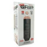 Mega Grip Squeezable Vibrating Ass Stroker in Flesh/Black
