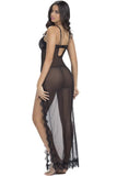 Eyelash Lace Gown with Matching G-String in XL