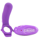 Ride N' Glide Silicone Couples Cock Ring in Purple