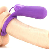 Ride N' Glide Silicone Couples Cock Ring in Purple