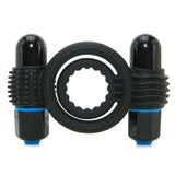 Optimale Vibrating Silicone Double C-Ring in Black