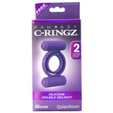 Silicone Double Delight Cock Ring in Purple