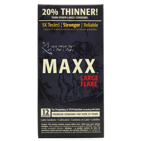 Kimono Maxx Large Flare Condoms in 12 Pack