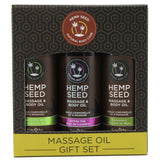 Hempseed Massage Oil Gift Set in 2oz/59mL x 3