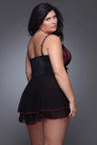 Red With Desire Babydoll & G-String in 1X/2X