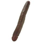King Cock 12" Slim Double Dildo in Brown