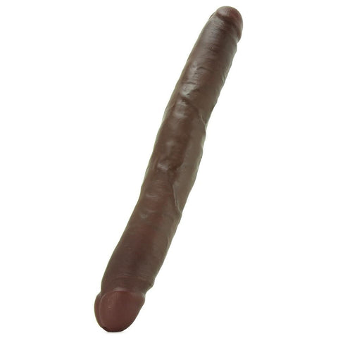 King Cock 12" Slim Double Dildo in Brown
