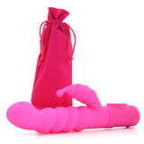 Twistty Silicone Clit Stem Vibe in Neon Pink