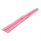Bondage Basics Leather Collar in Pink