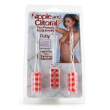 Nipple and Clitoral Body Jewelry in Ruby