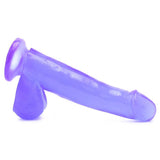 Basix 7.5 Inch Dildo with Suction Cup in Purple