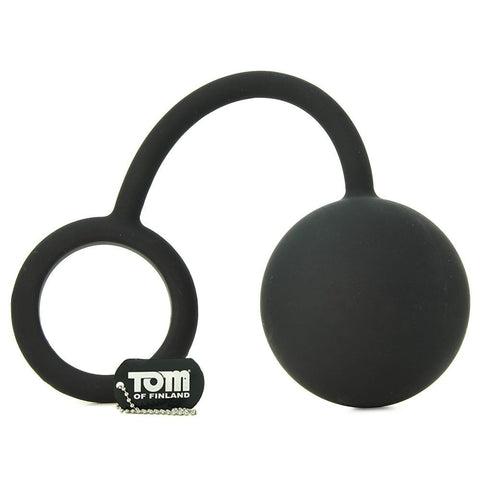 Silicone Cock Ring with Heavy Anal Ball