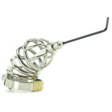Repressor Locking Chastity Cage & Flexible Urethral Plug