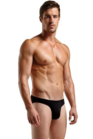 Classic Black Silk Men's Brief in XL