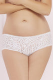 Crocheted White Lace Hiphugger Panties in 1X/2X