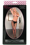 Black Fishnet Pantyhose with Back Seam in OSXL