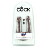 King Cock Medium Double Trouble Dildo in Brown