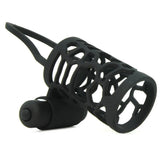 Thick Dick Silicone Vibrating Cage in Black