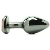 Crimson Tied Scarlet Heart Gem Steel Plug