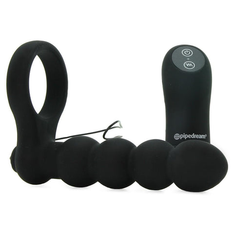 Remote Double Penetrator Cock Ring in Black