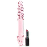 Blown Double Ended with Twist Glass Dildo in Pink