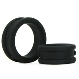 Max-Width Silicone Cock Rings in Black